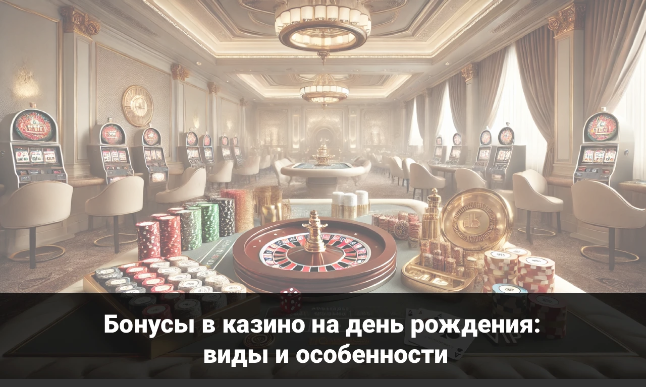 Бонусы в казино на день рождения: виды и особенности